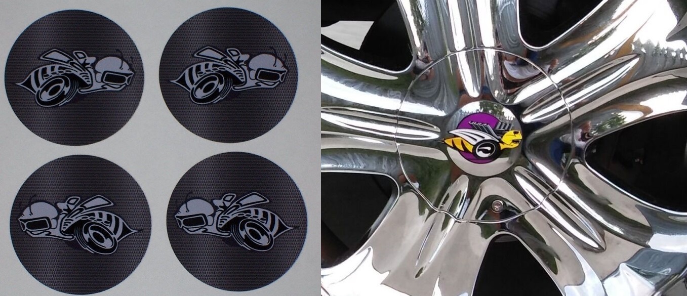 "Rumble Bee" 2.35" Wheel Center Decals